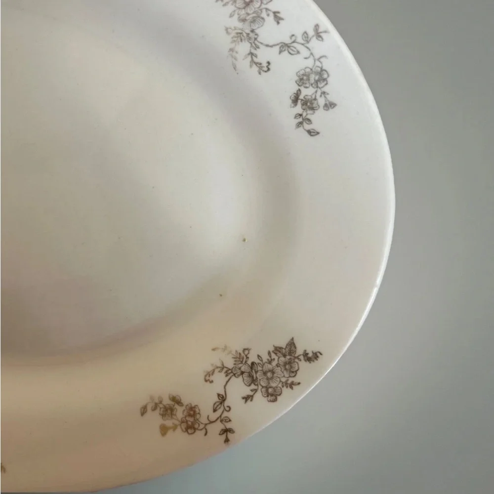 Antique Homer Laughlin Genesee Oval Platter 11.5" Gold Rose 1917 China Plate - Picture 7 of 7